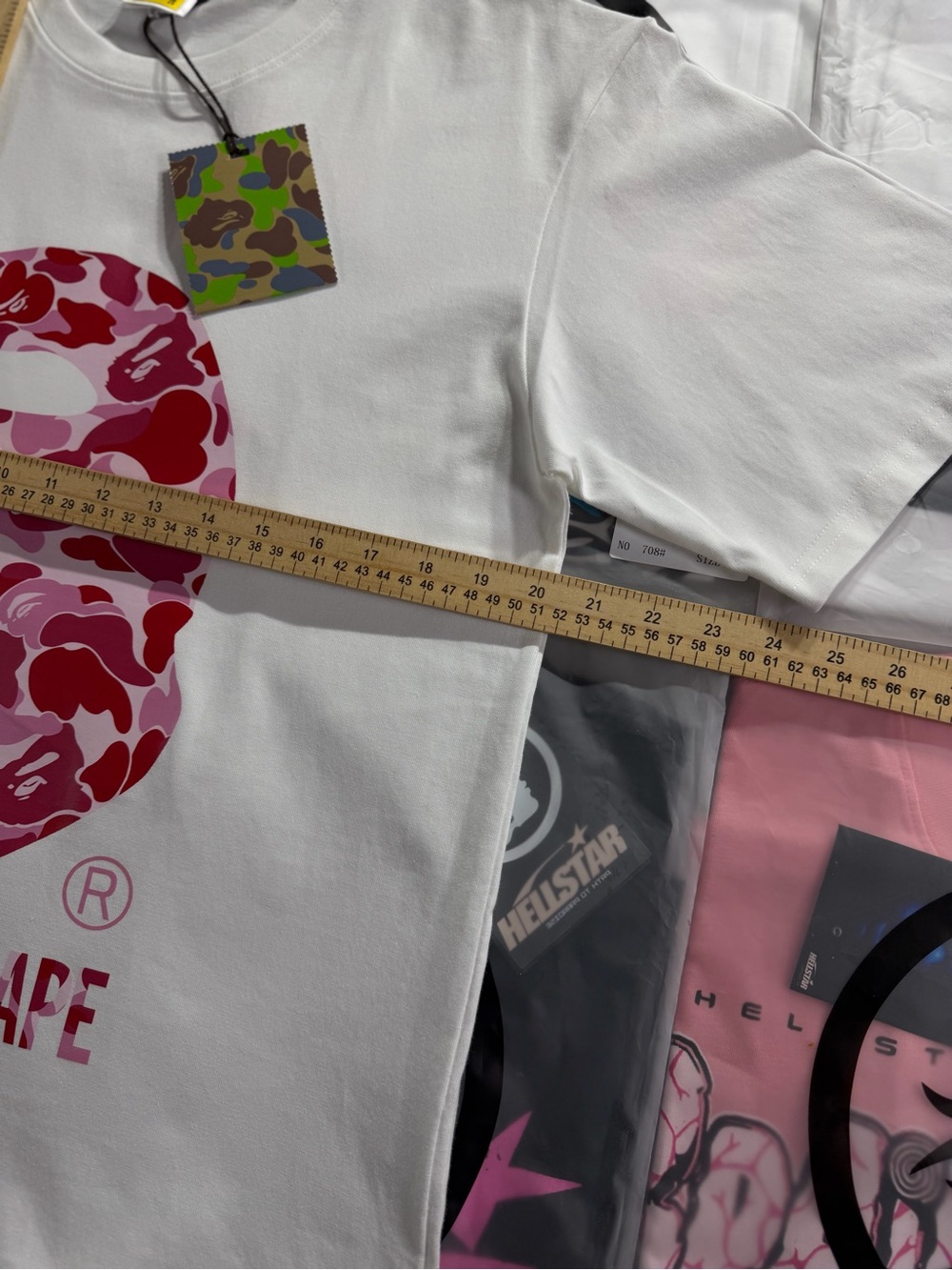 BAPE ABC Camo By Bathing Ape T-shirt ‘White’ - Picture 4 of 8
